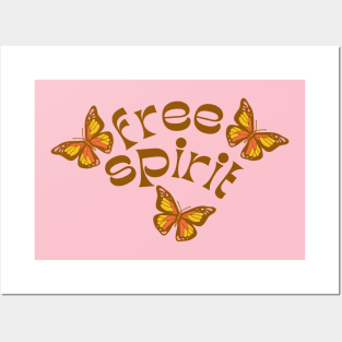 Free Spirit butterflies Posters and Art